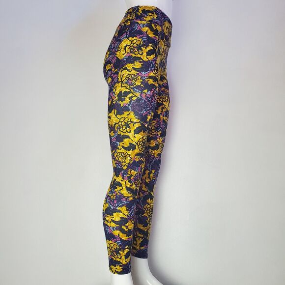 NEW LuLaRoe Purple Floral Leggings - Picture 2 of 9